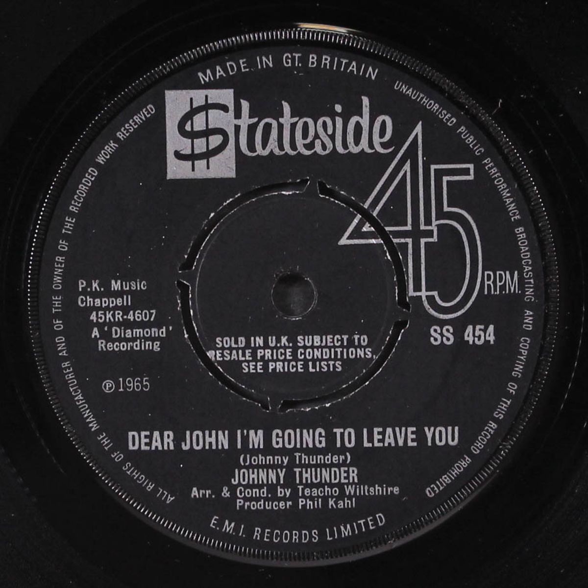 dear john i'm going to leave you / suzie-q by JOHNNY THUNDER