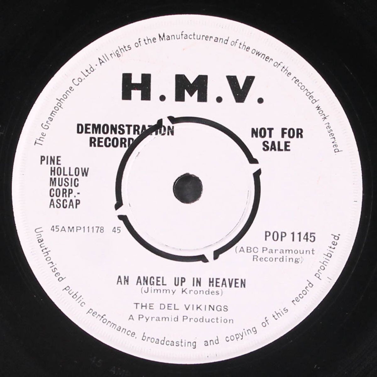 the fishing chant / an angel up in heaven by DEL VIKINGS
