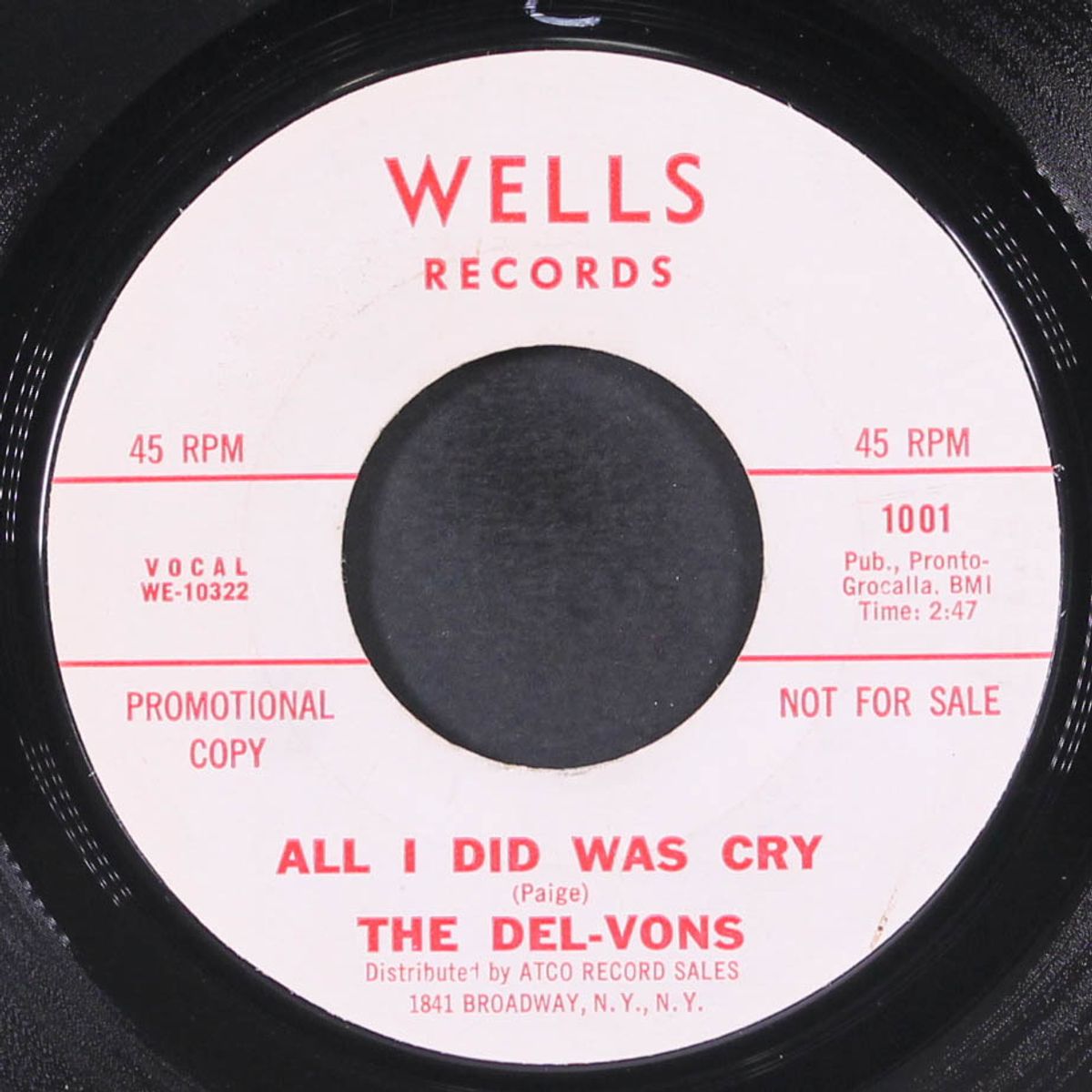 all i did was cry / gone forever by DEL-VONS