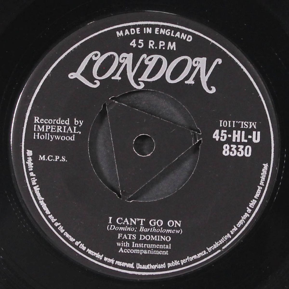 blueberry hill / i can't go on by FATS DOMINO