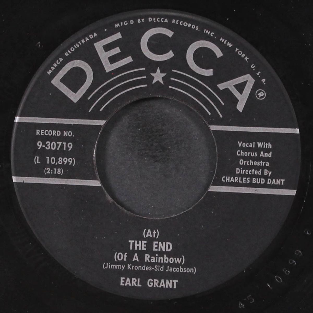 the end / hunky dunky doo by EARL GRANT