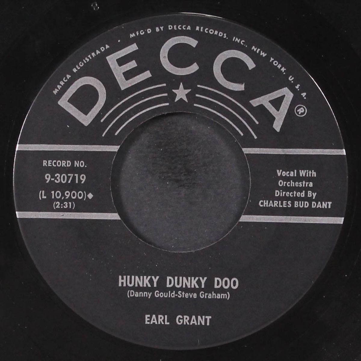 the end / hunky dunky doo by EARL GRANT