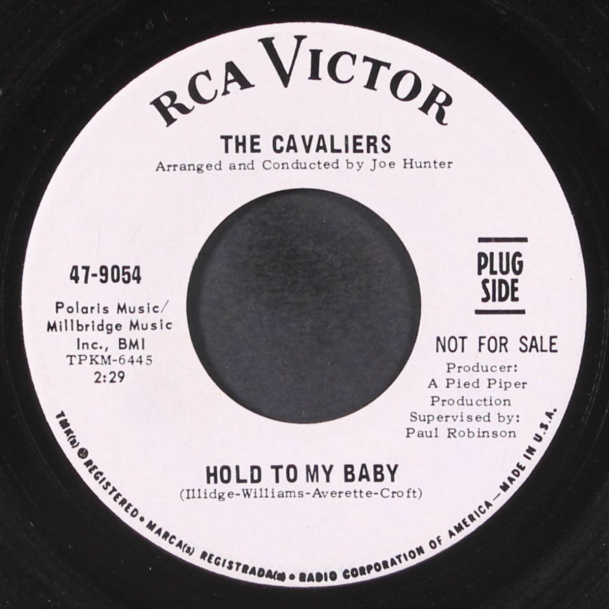 hold to my baby / dance little girl by CAVALIERS