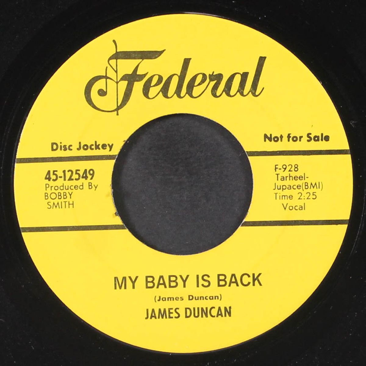 money can't buy true love / my baby is back by JAMES DUNCAN