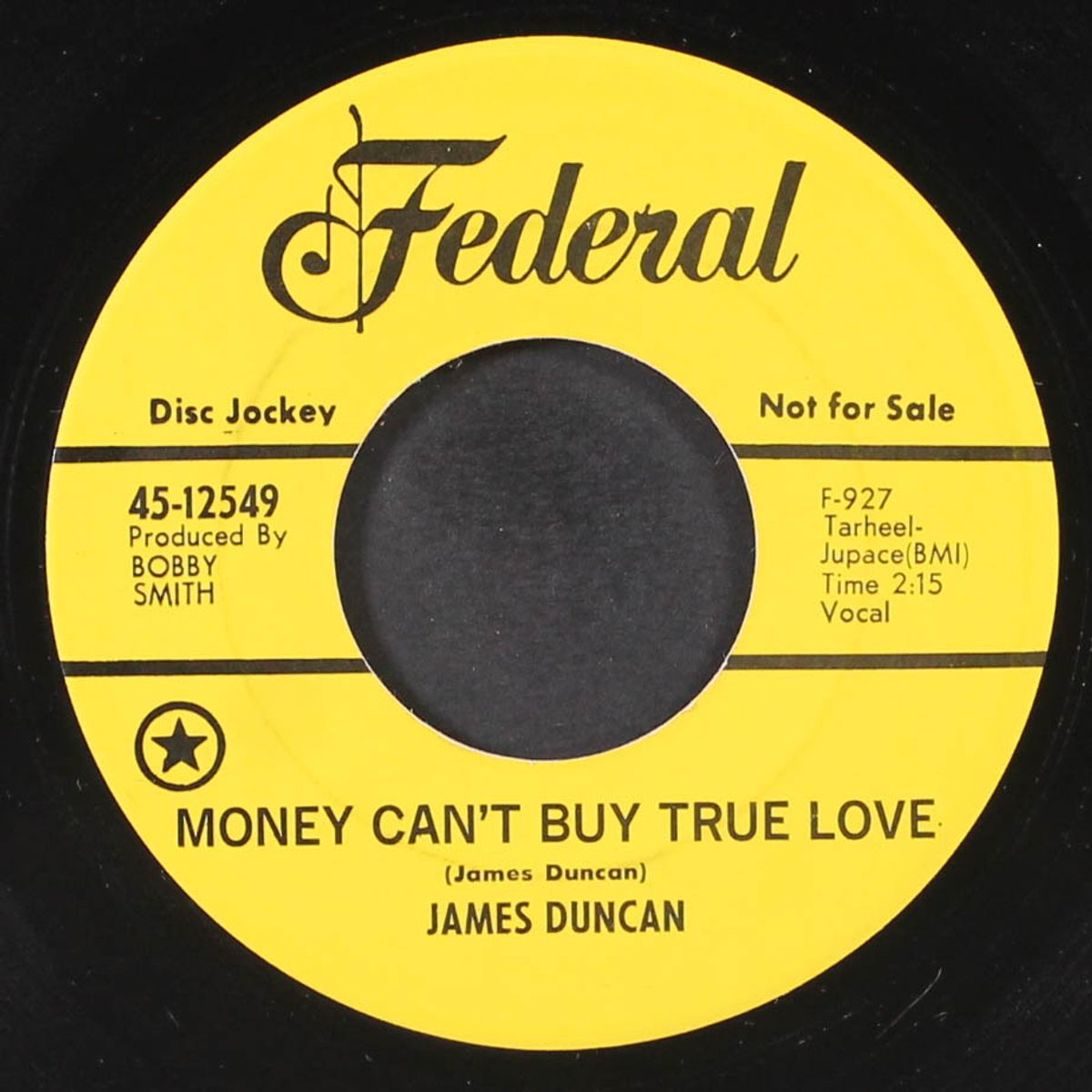 money can't buy true love / my baby is back by JAMES DUNCAN