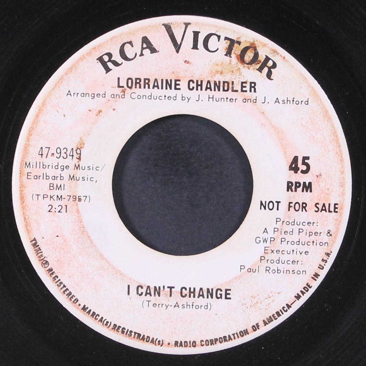 i can't change / oh how i need your love by LORRAINE CHANDLER