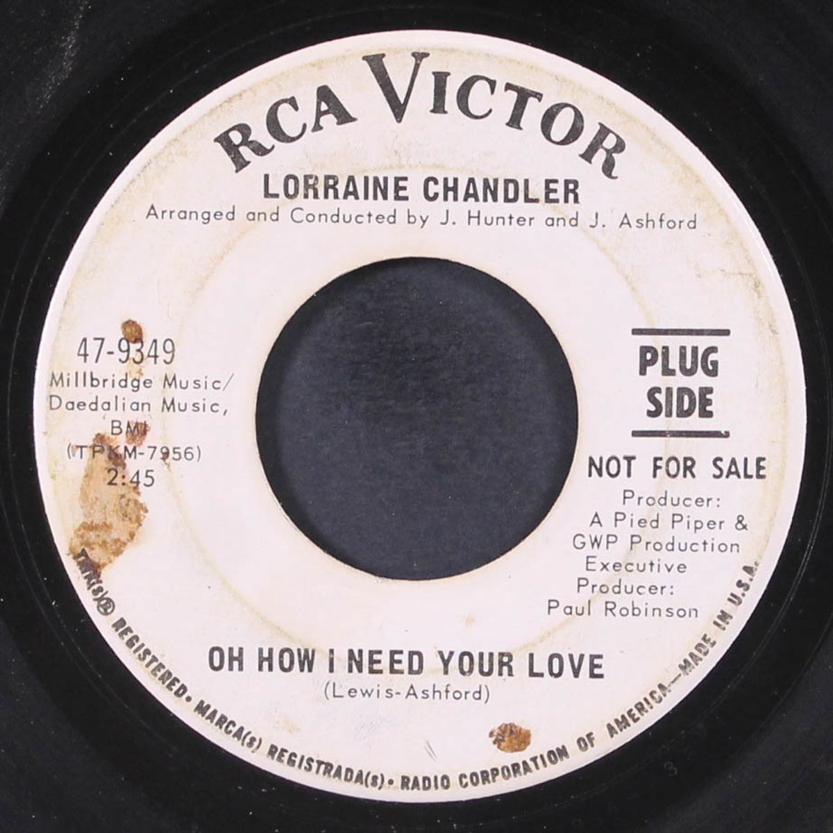 i can't change / oh how i need your love by LORRAINE CHANDLER