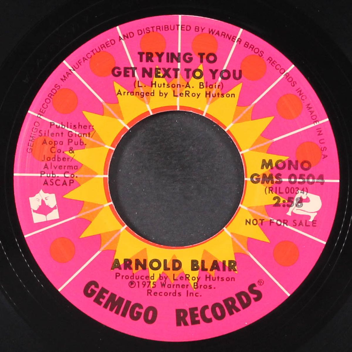 trying to get next to you / mono by ARNOLD BLAIR