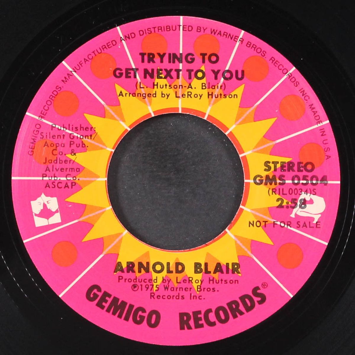trying to get next to you / mono by ARNOLD BLAIR