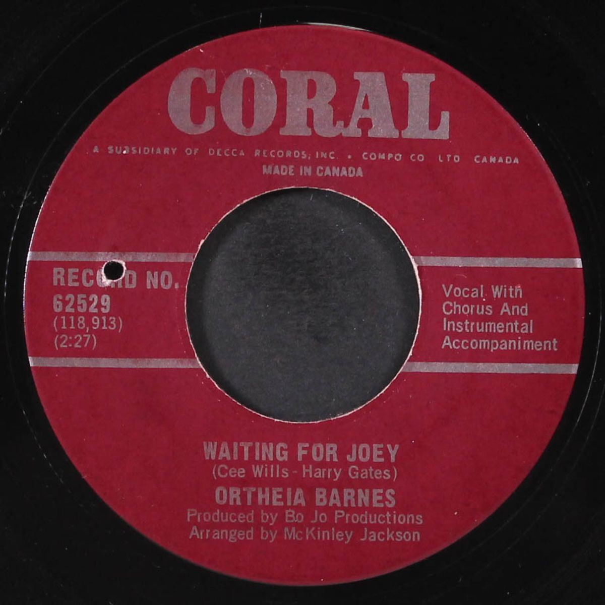 i've never loved nobody / waiting for joey by ORTHEIA BARNES