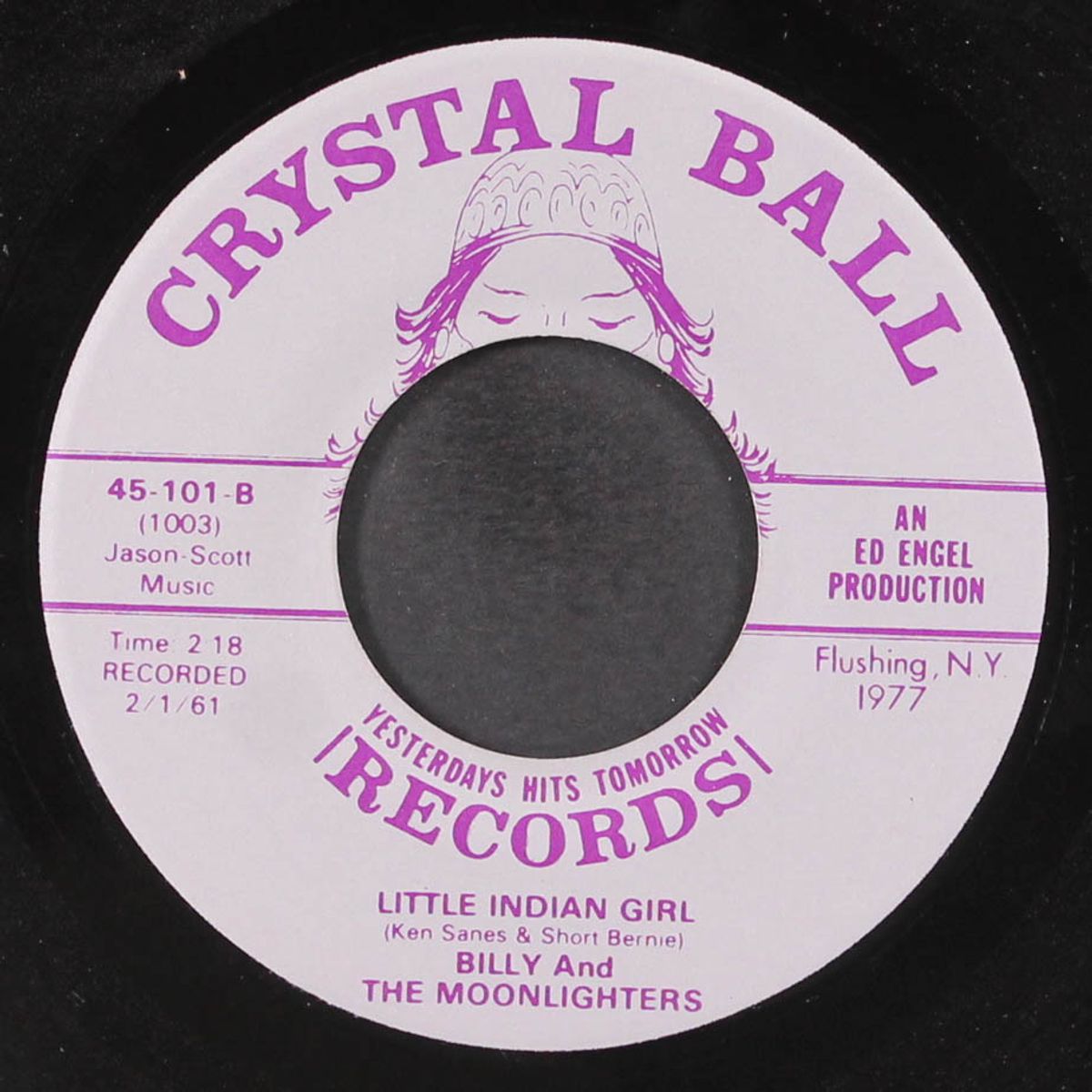 little indian girl / you made me cry by BILLY & MOONLIGHTERS
