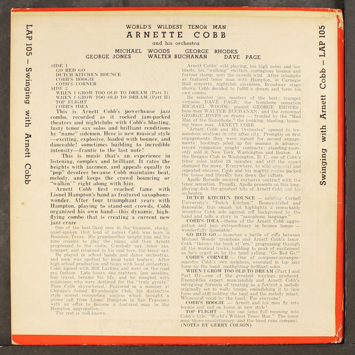 swinging with by ARNETT COBB