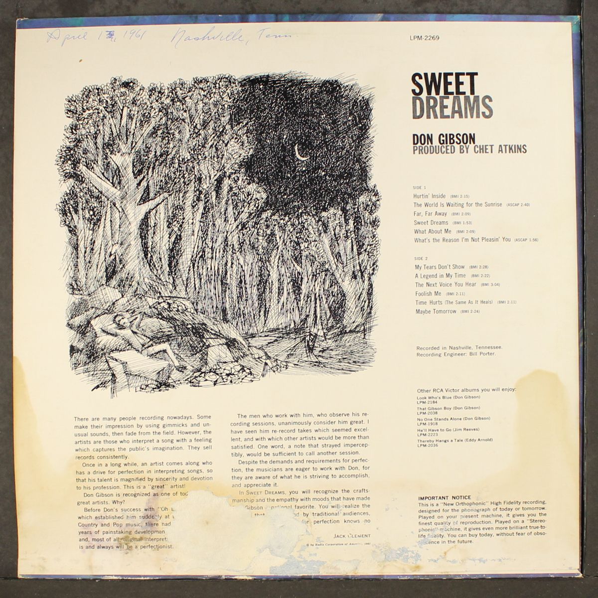 sweet dreams by DON GIBSON