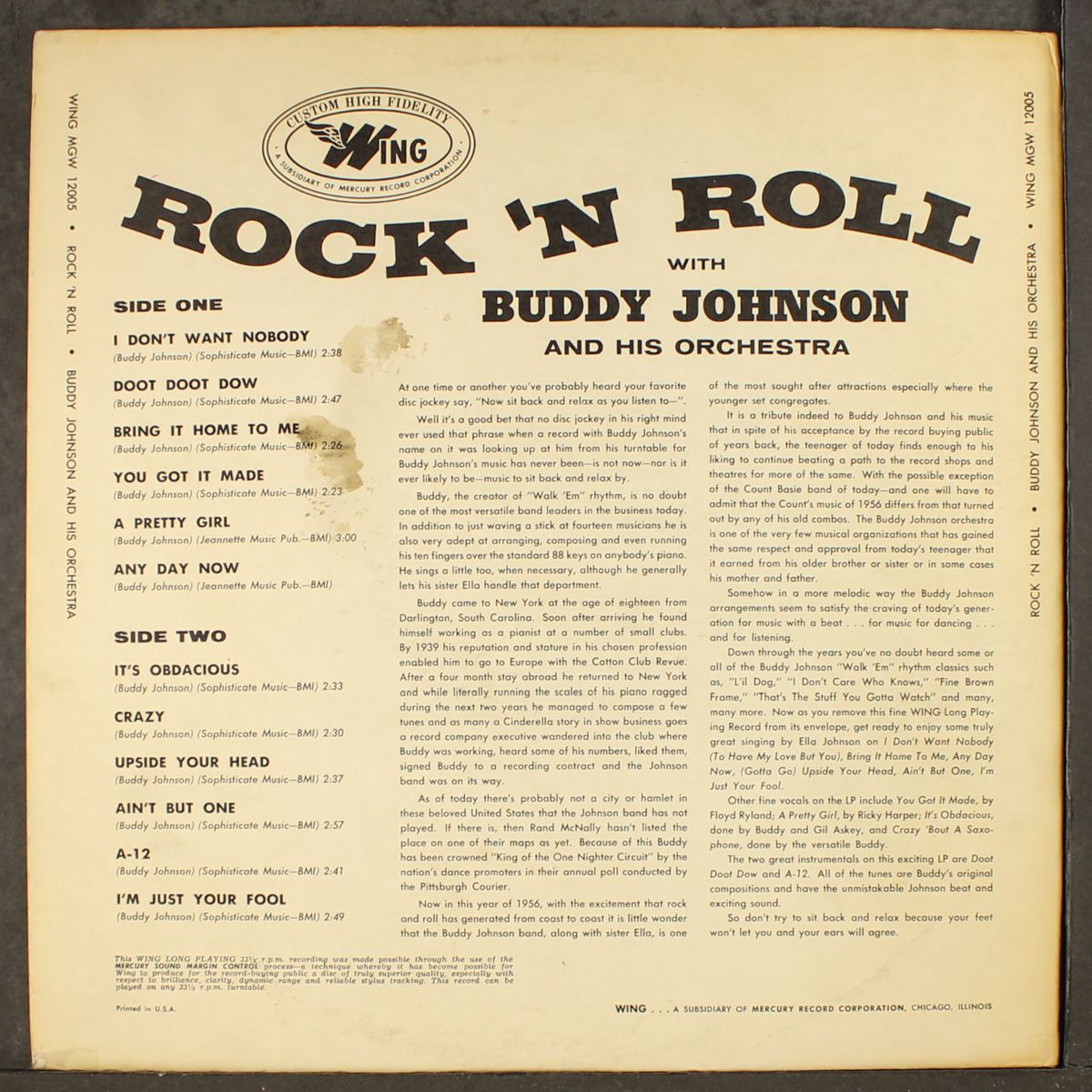 rock 'n roll by BUDDY JOHNSON