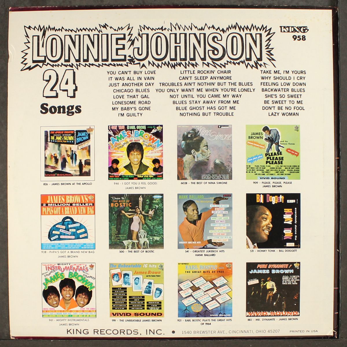 sings 24 twelve bar blues by LONNIE JOHNSON