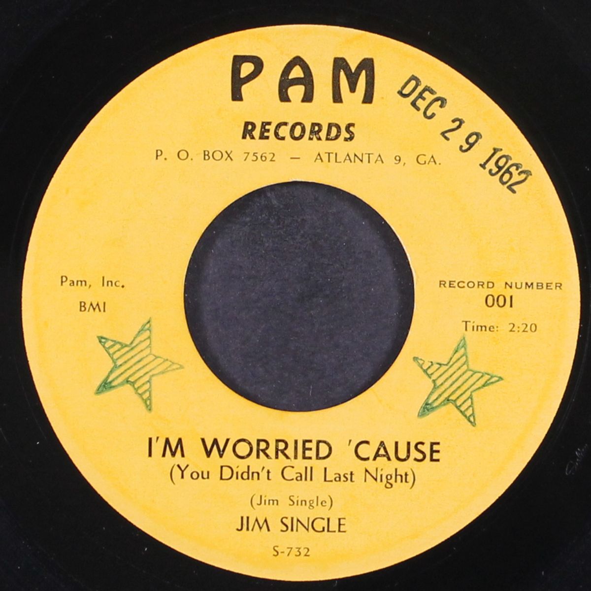 country kissin' / i'm worried 'cause by JIM SINGLE