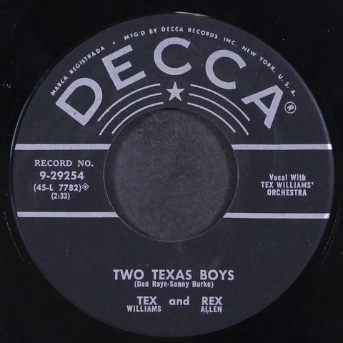 TEX WILLIAMS & REX ALLEN