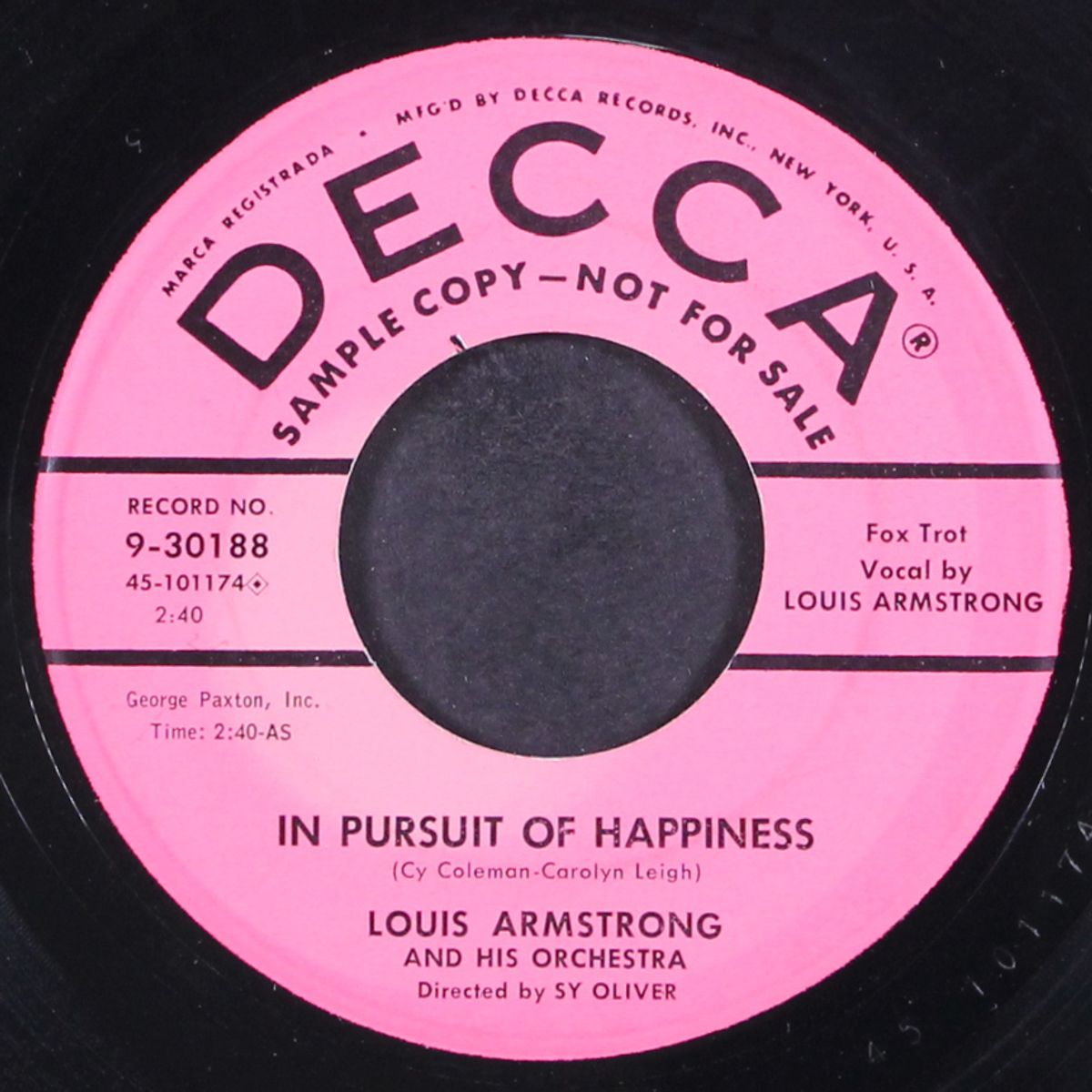 in pursuit of happiness / this younger generation by LOUIS ARMSTRONG