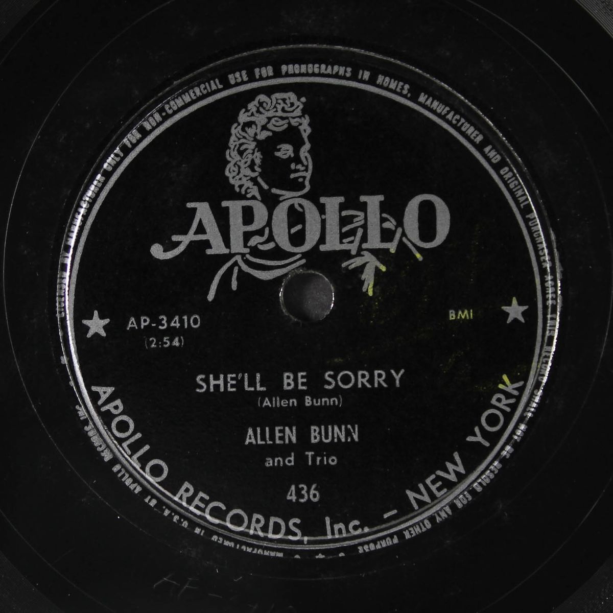 the guy with a '45' / she'll be sorry by ALLEN BUNN