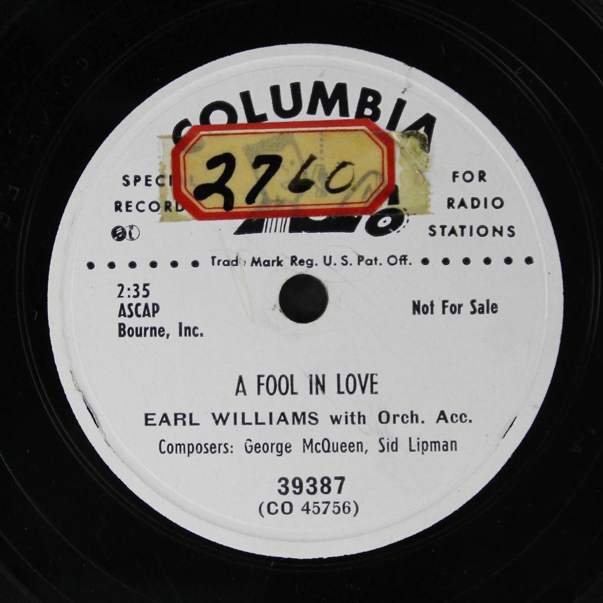 if you ever had the blues / a fool in love by EARL WILLIAMS