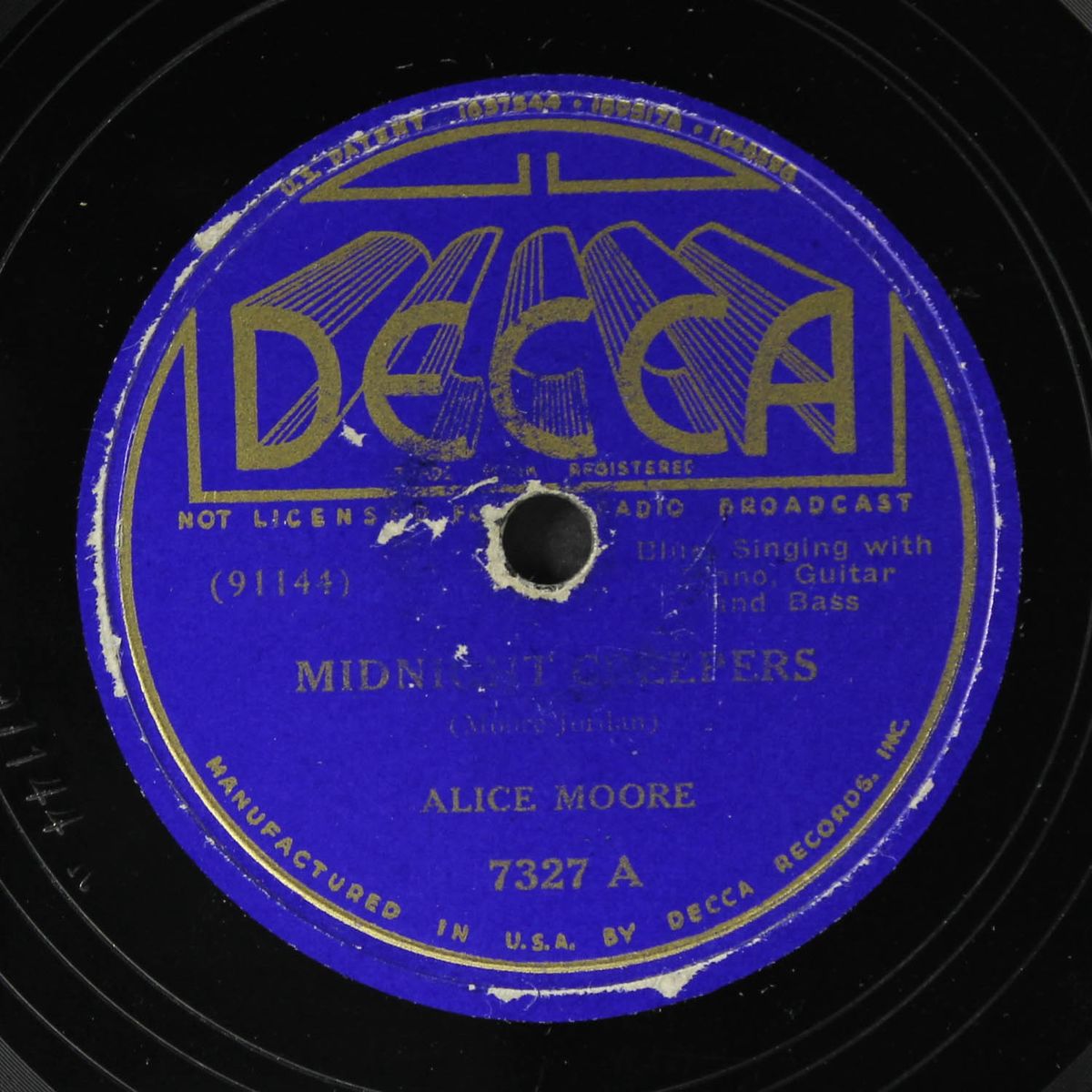 midnight creepers / tired of me blues by ALICE MOORE