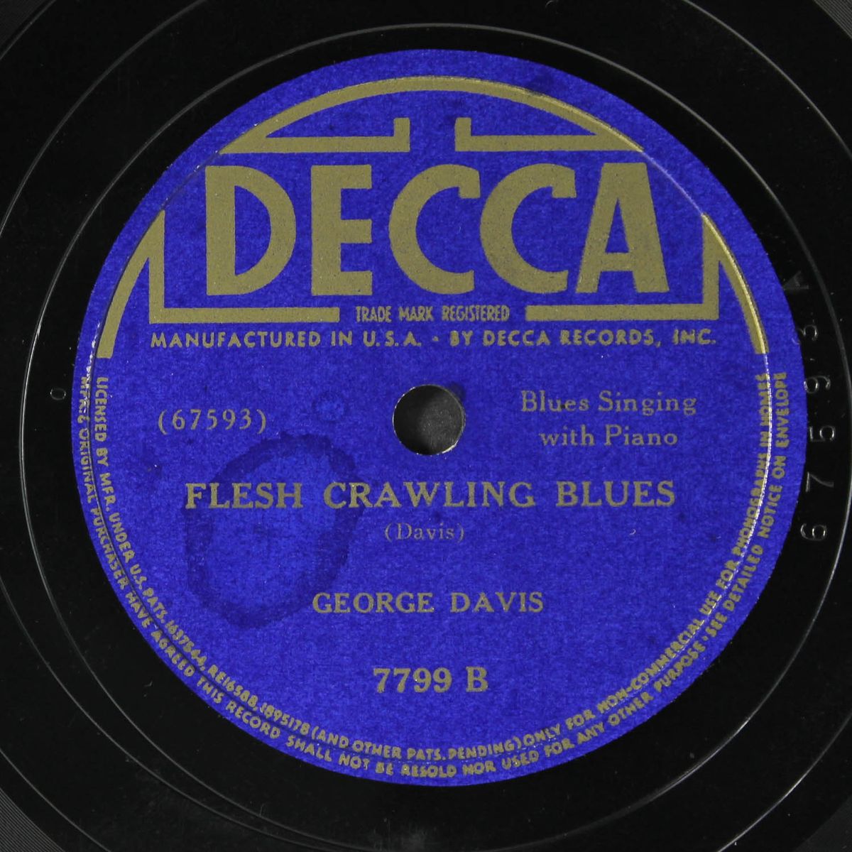 fast asleep blues / flesh crawling blues by GEORGE DAVIS