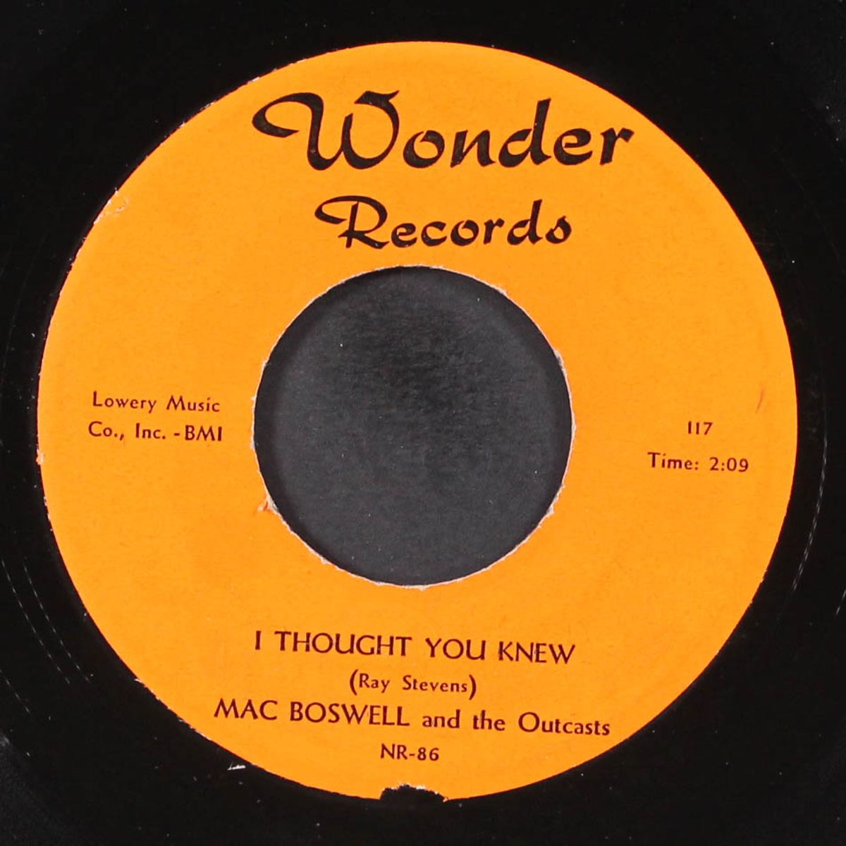 i thought you knew / rang dang do lally by MAC BOSWELL & OUTCASTS