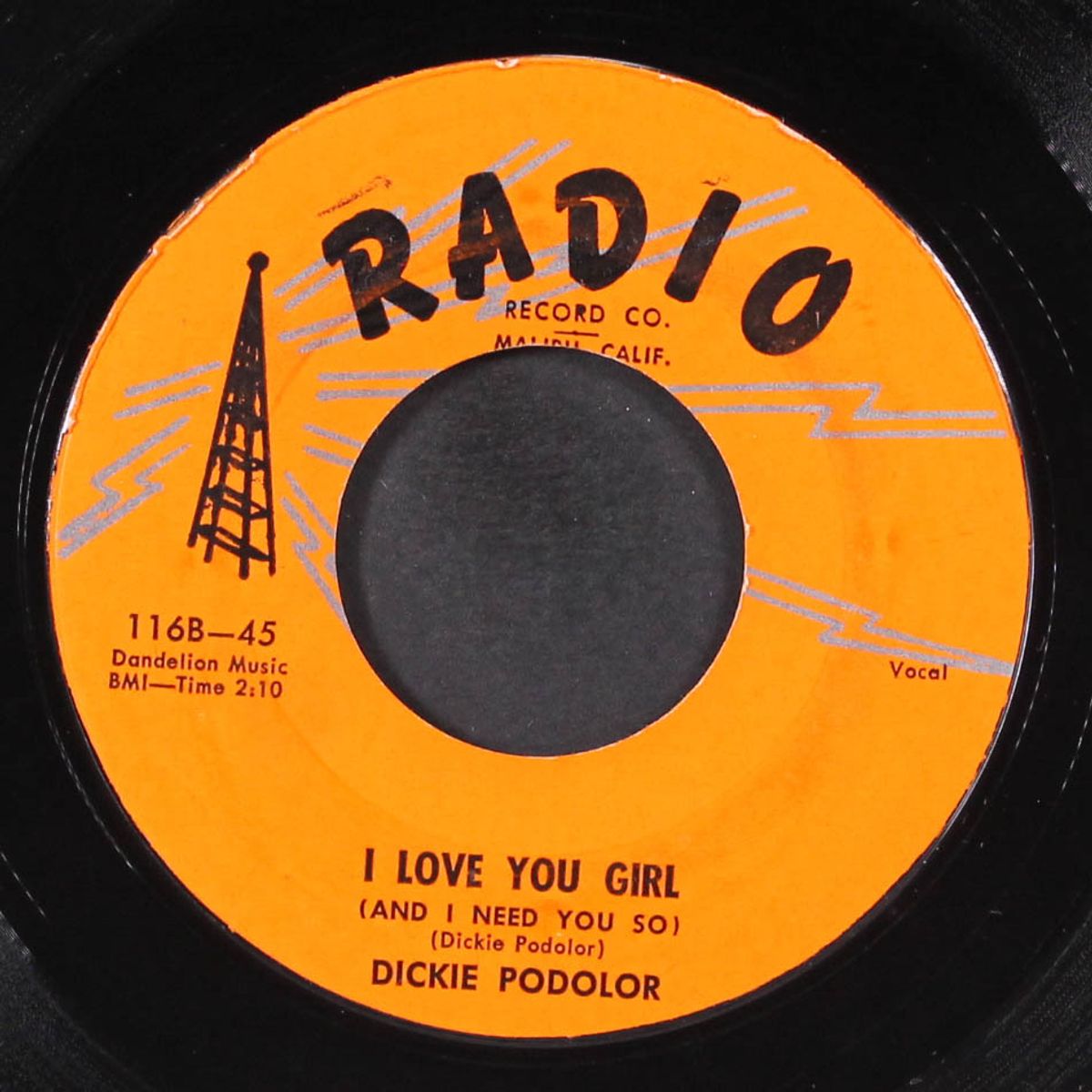 she's my baby the one over there / i love you girl by DICKIE PODOLOR