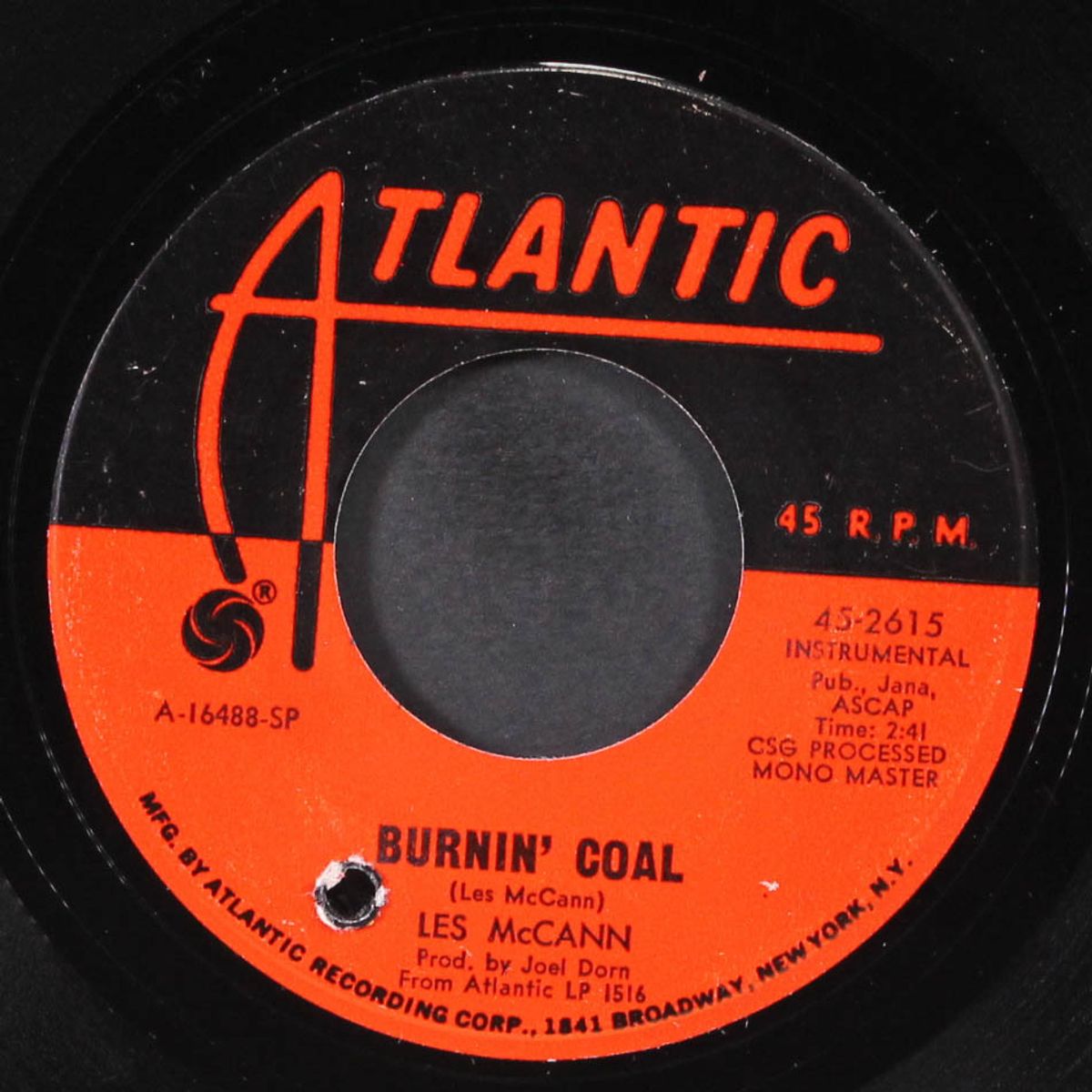 burnin' coal / with these hands by LES MCCANN