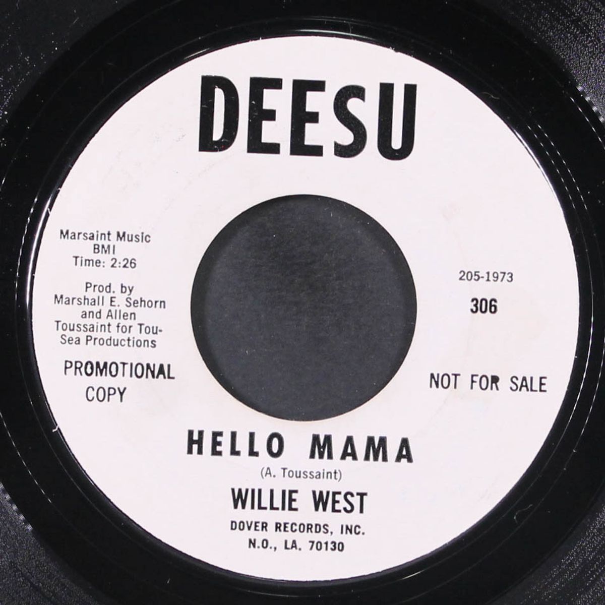 greatest love / hello mama by WILLIE WEST