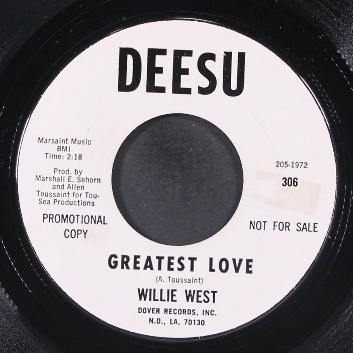 greatest love / hello mama by WILLIE WEST