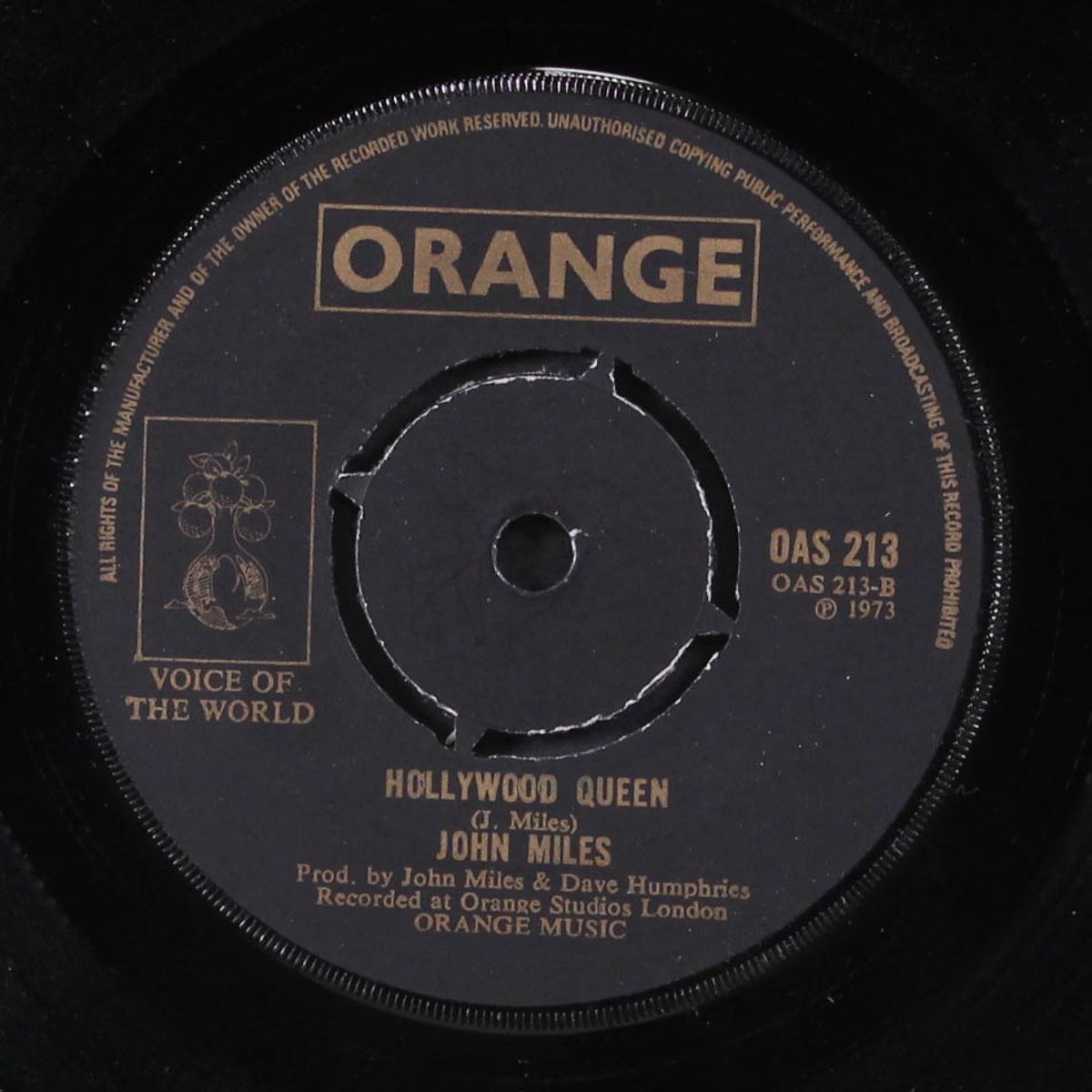 one minute every hour / hollywood queen by JOHN MILES