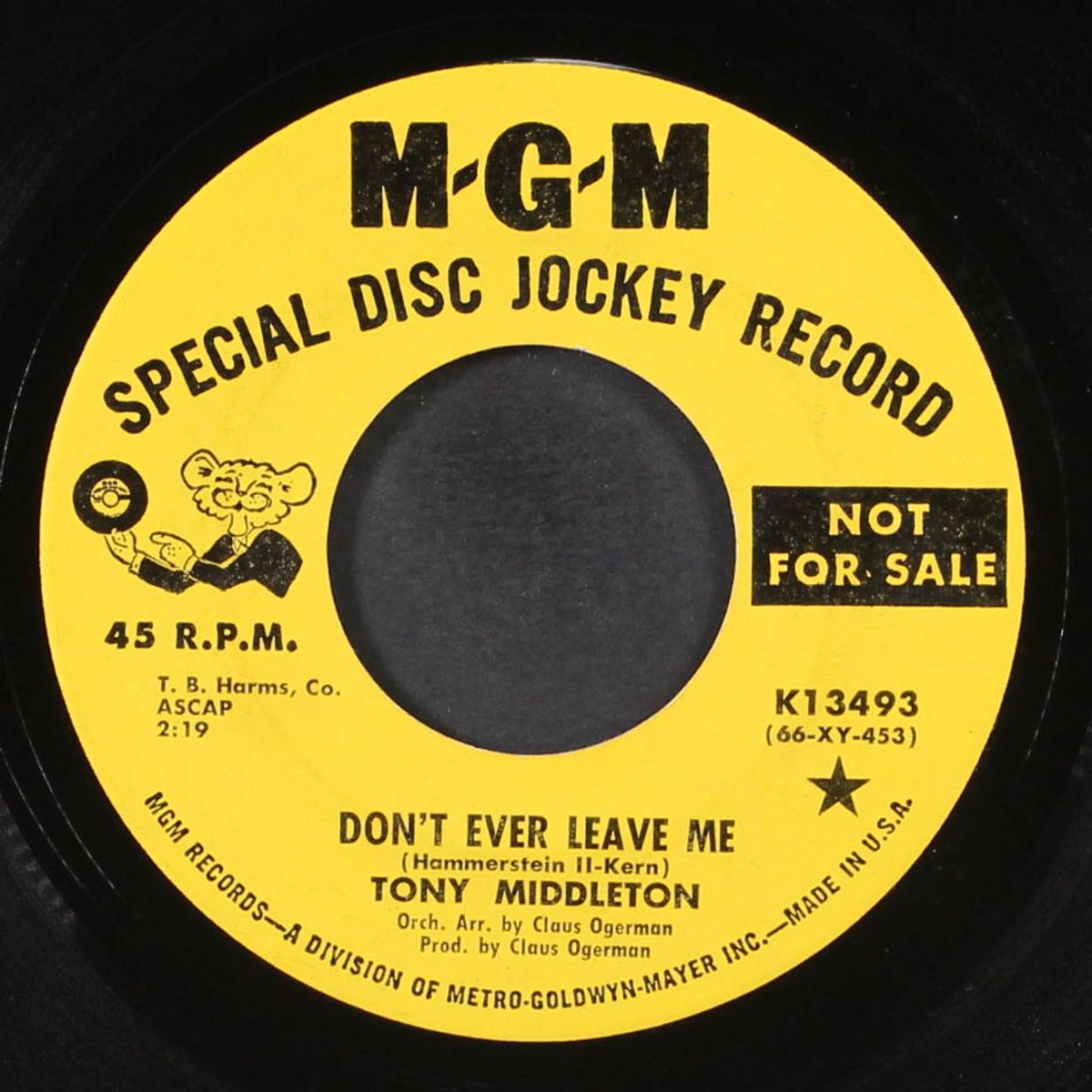 to the ends of the earth / don't ever leave me by TONY MIDDLETON