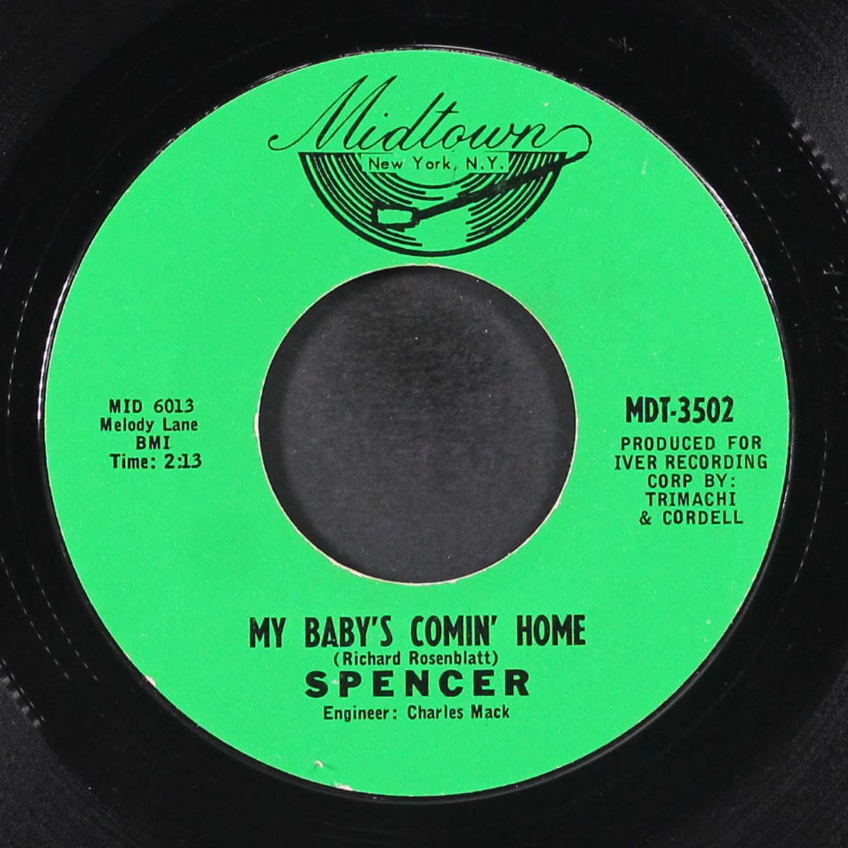 my baby's comin' home / we've got a love that's out of sight by SPENCER