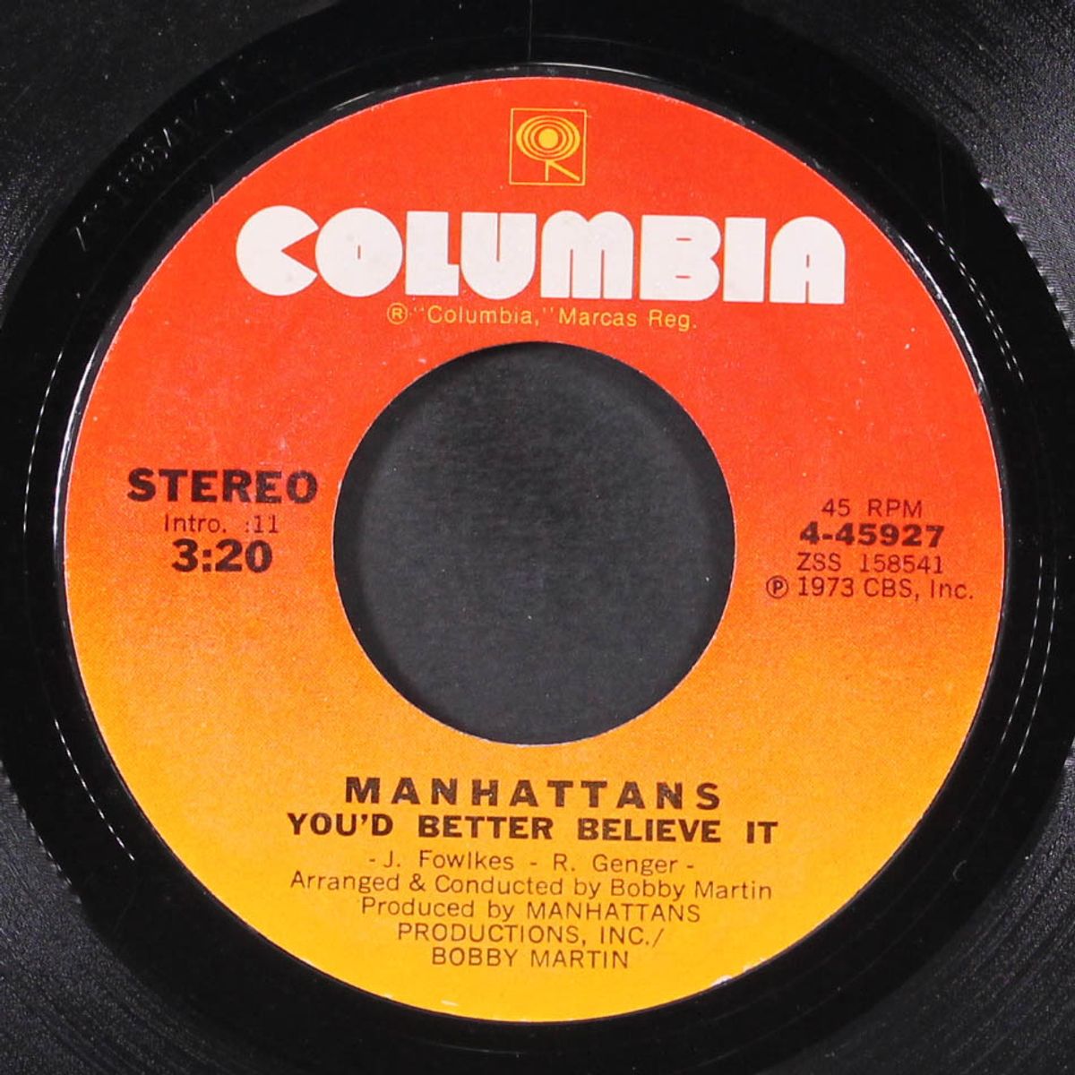you'd better believe it / soul train by MANHATTANS