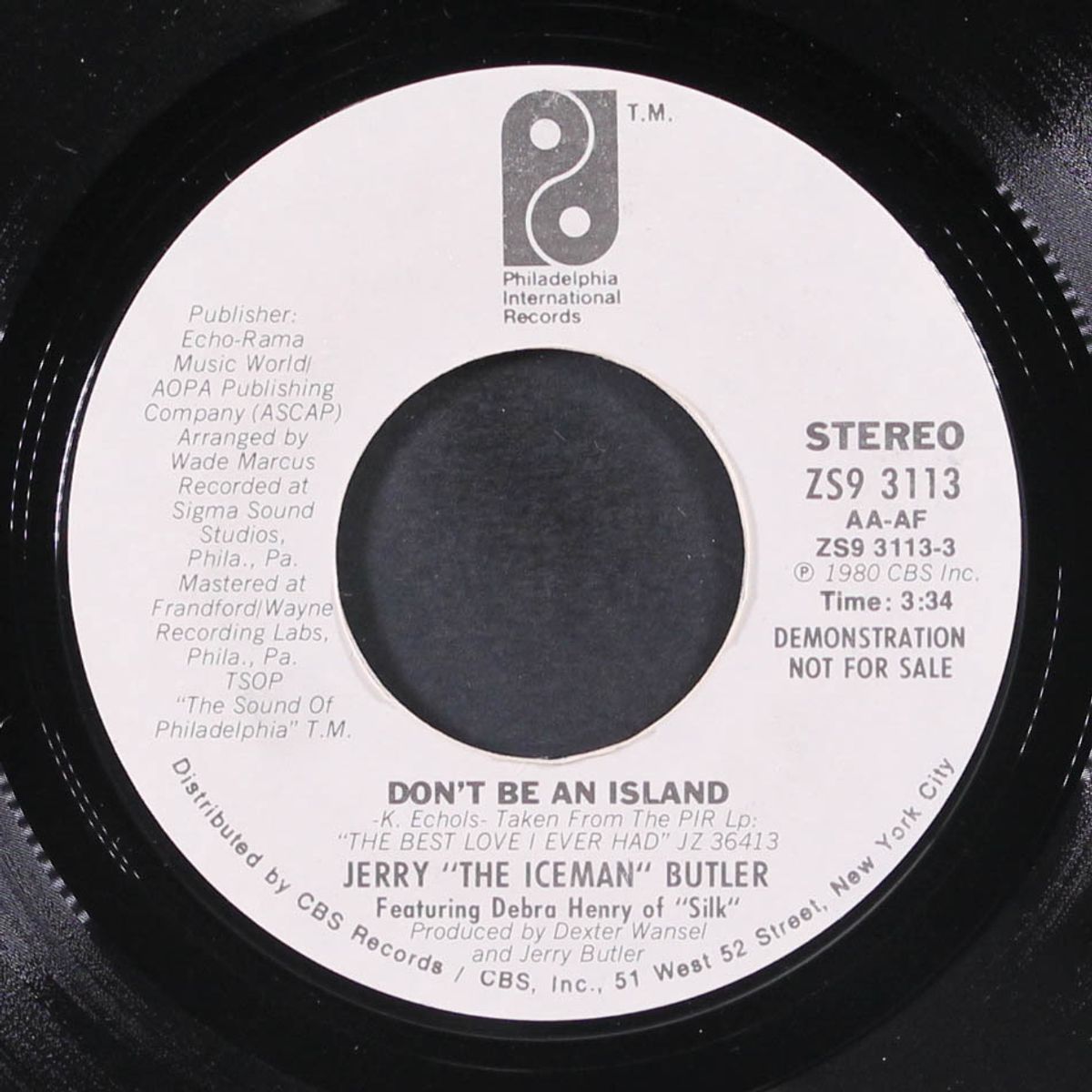 don't be an island / same by JERRY BUTLER