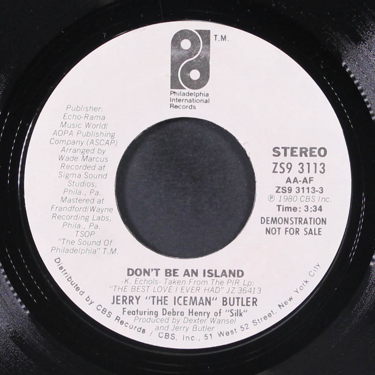 don't be an island / same by JERRY BUTLER