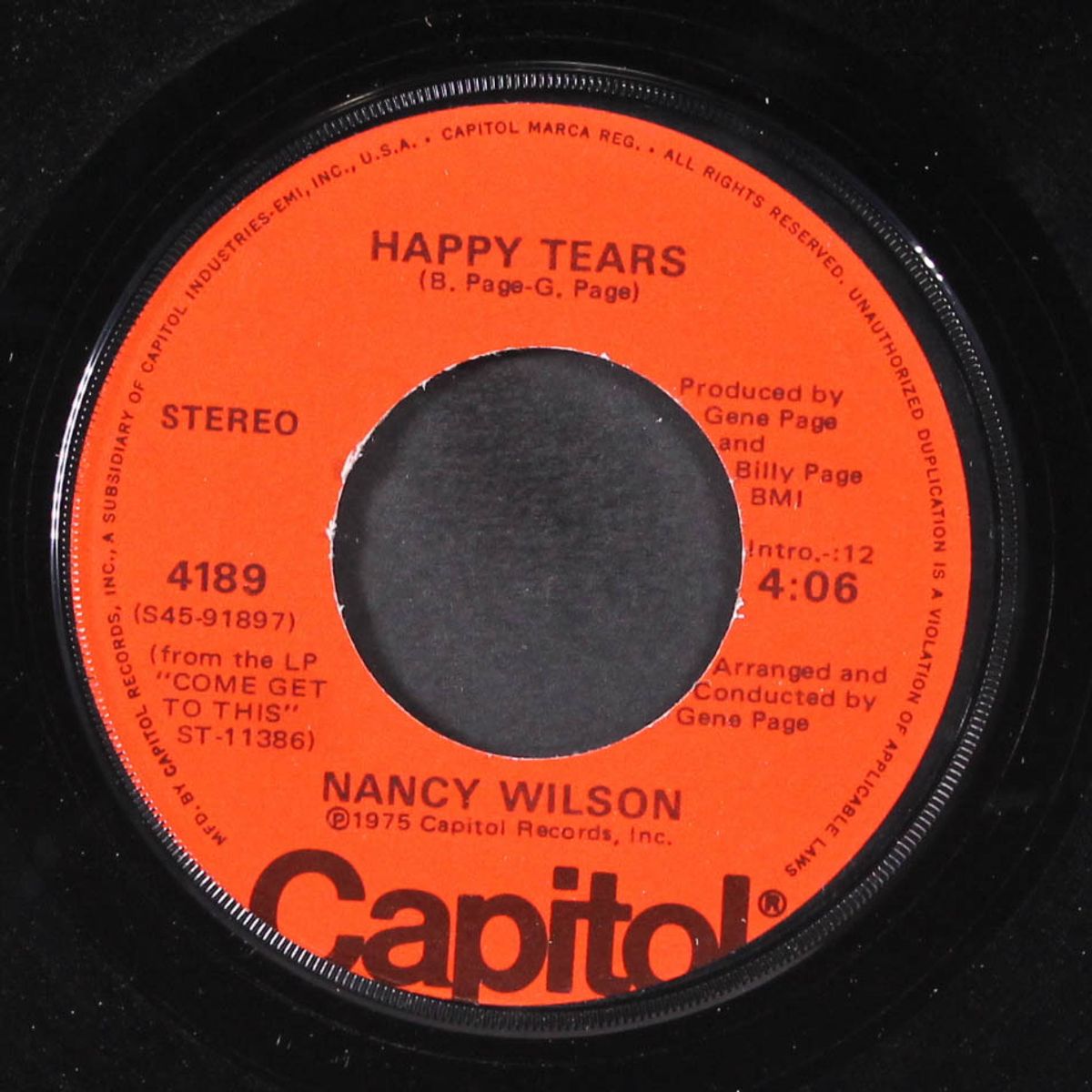 don't let me be lonely tonight / happy tears by NANCY WILSON