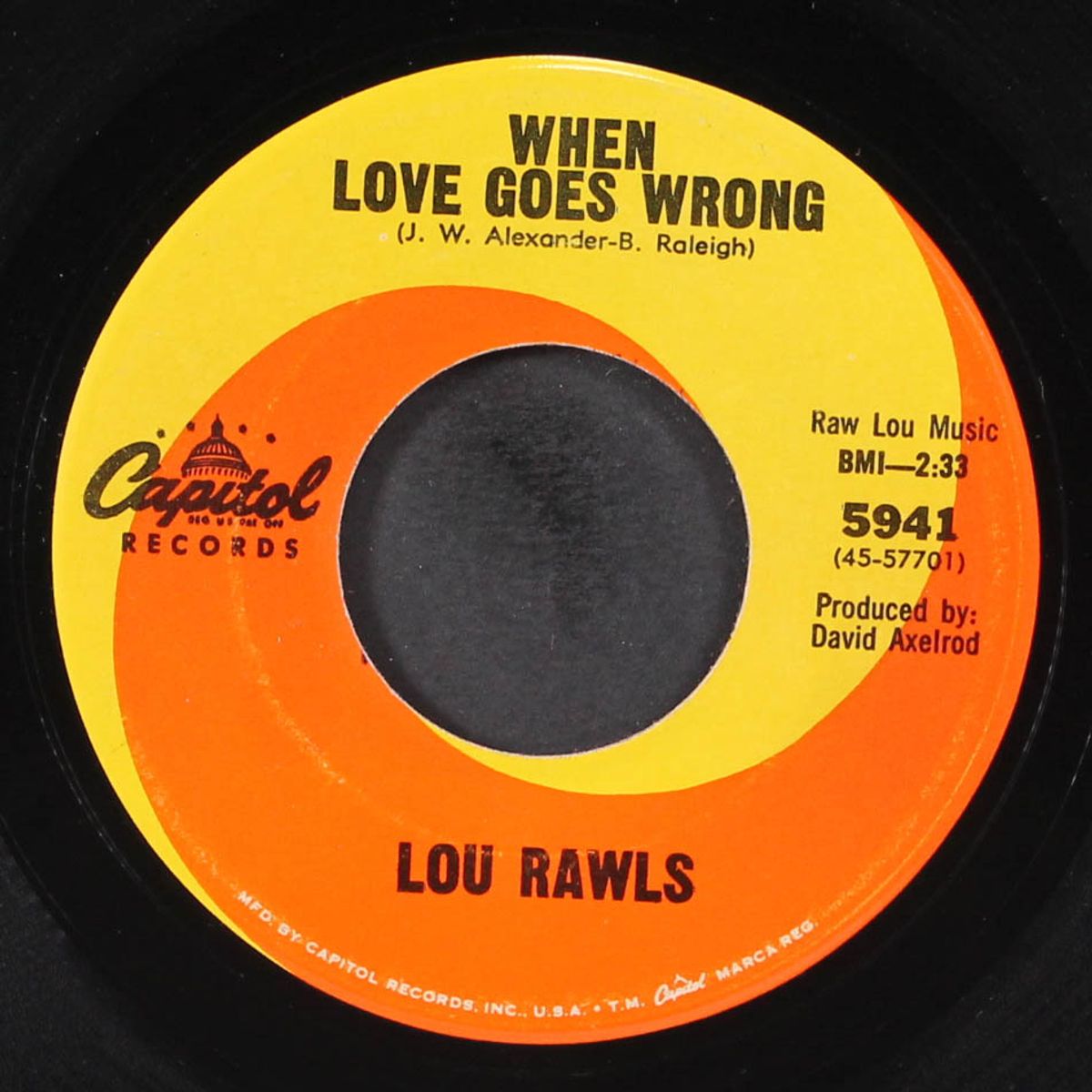 when love goes wrong / show business by LOU RAWLS