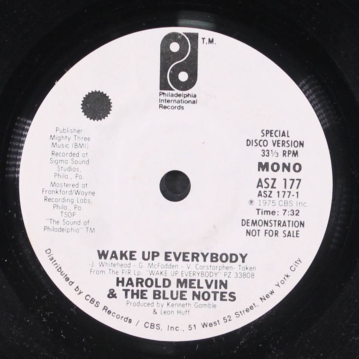 wake up everybody / mono by HAROLD MELVIN & BLUE NOTES