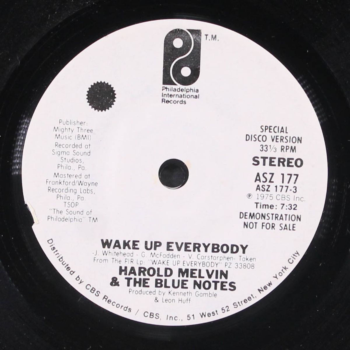 wake up everybody / mono by HAROLD MELVIN & BLUE NOTES