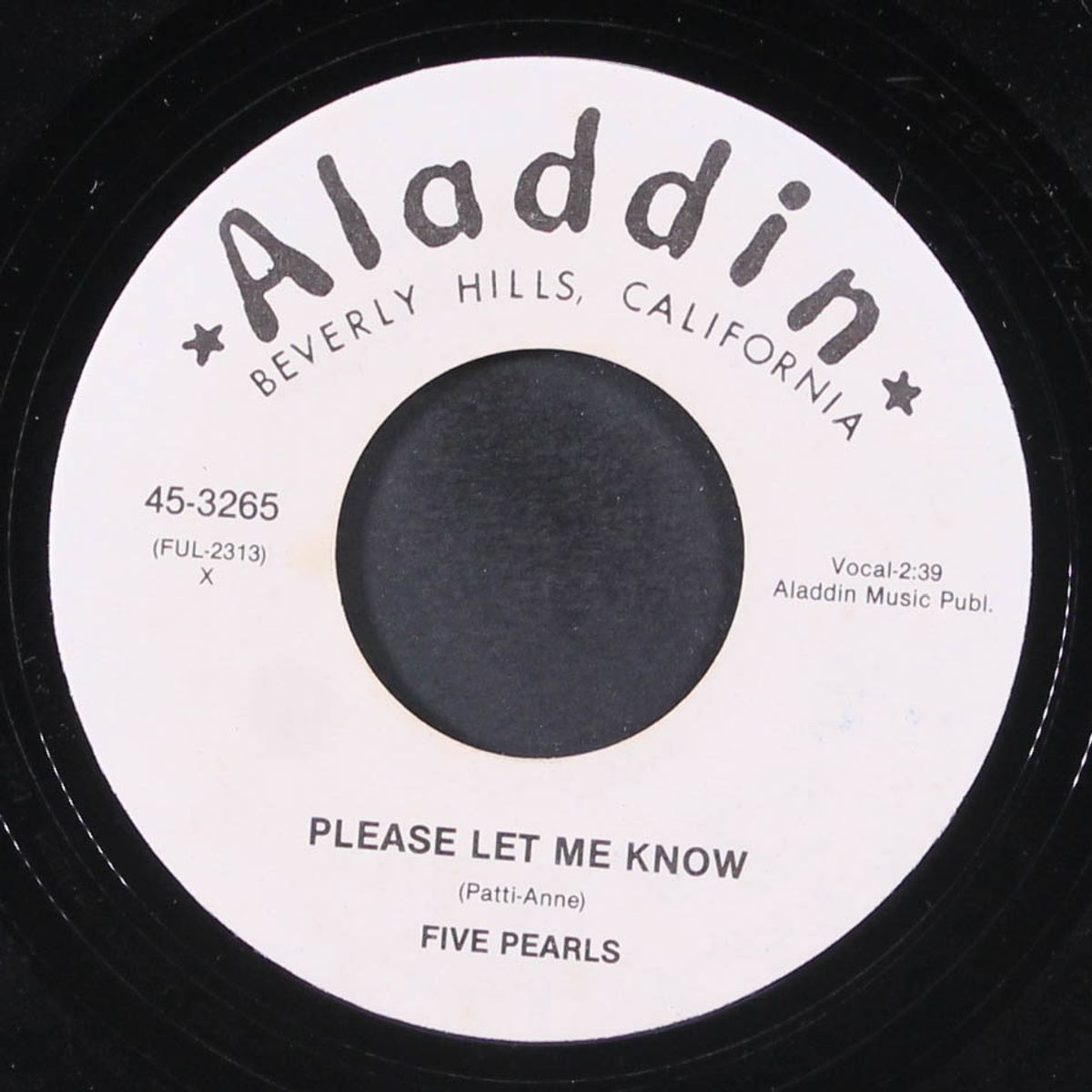 please let me know / real humdinger by FIVE PEARLS
