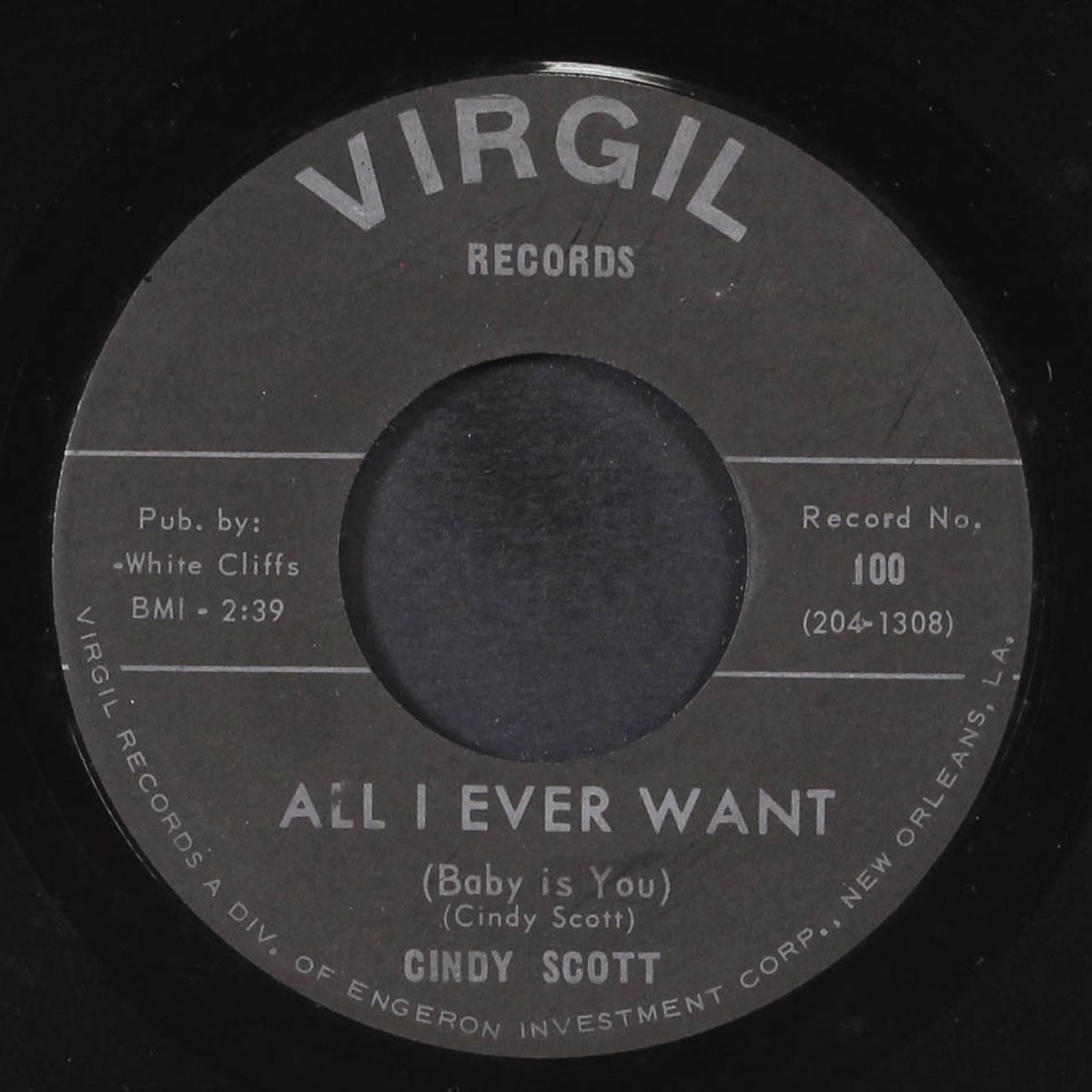 i understand / all i ever want by CINDY SCOTT
