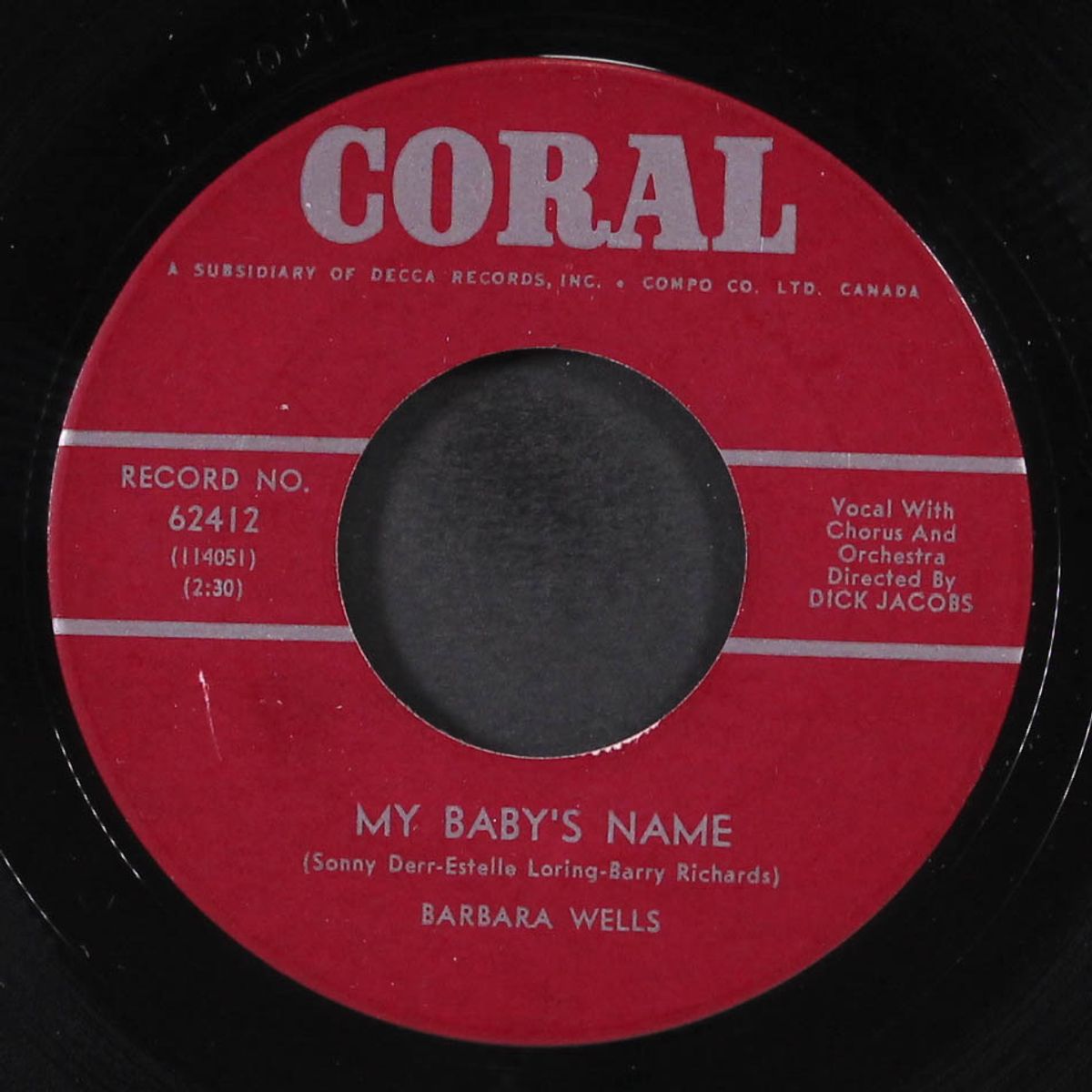 my baby's name / hurry home by BARBARA WELLS