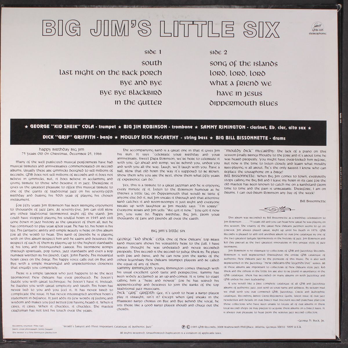 big jim's little six by JIM ROBINSON