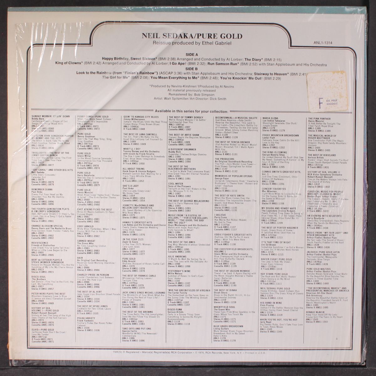 pure gold by NEIL SEDAKA