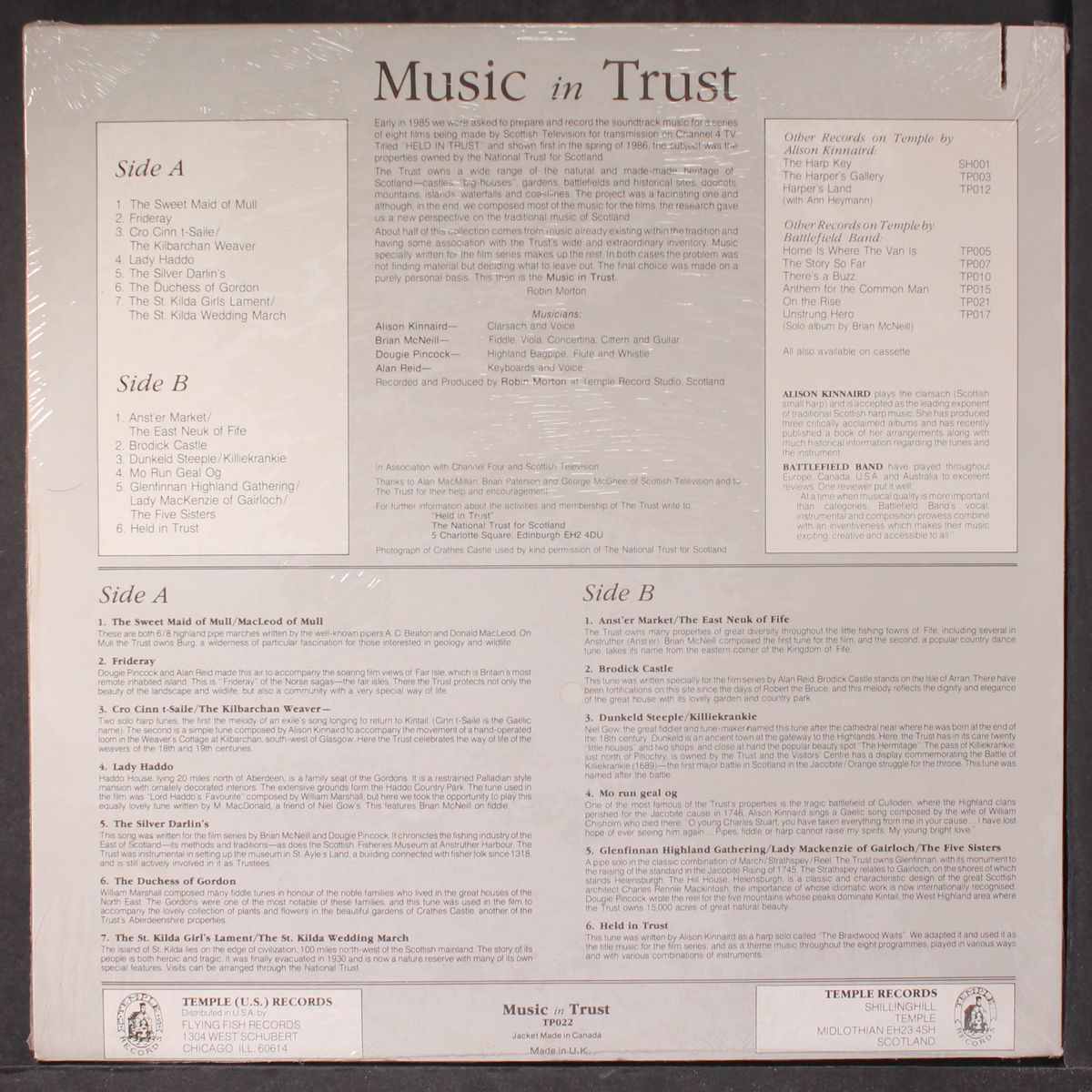 music in trust by ALISON KINNAIRD & BATTLEFIELD BAND