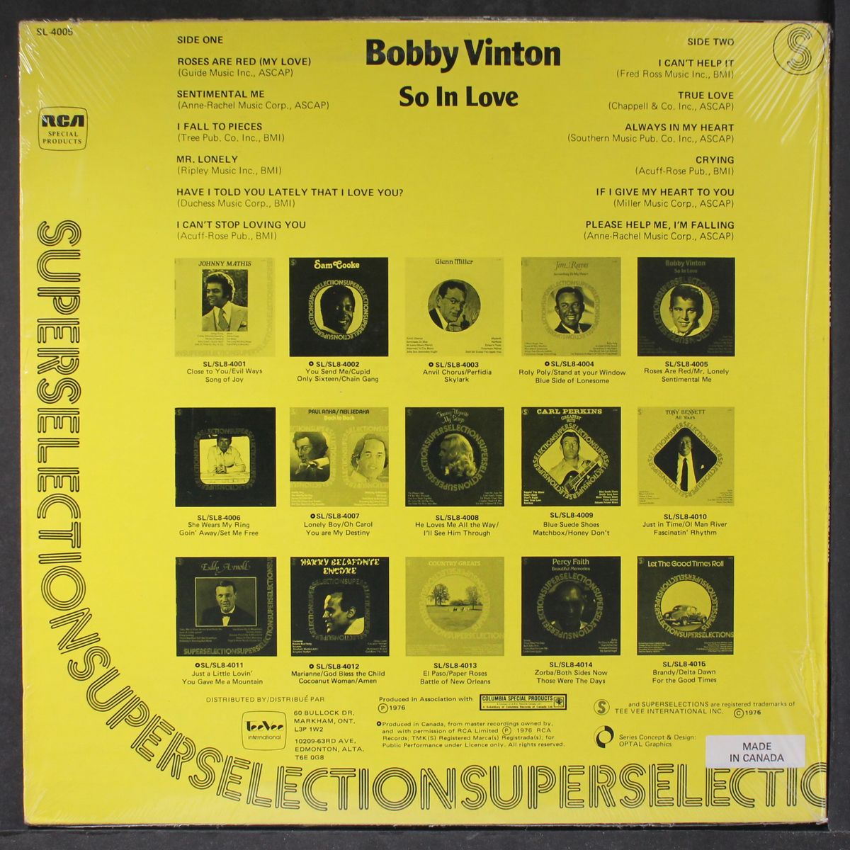 so in love by BOBBY VINTON