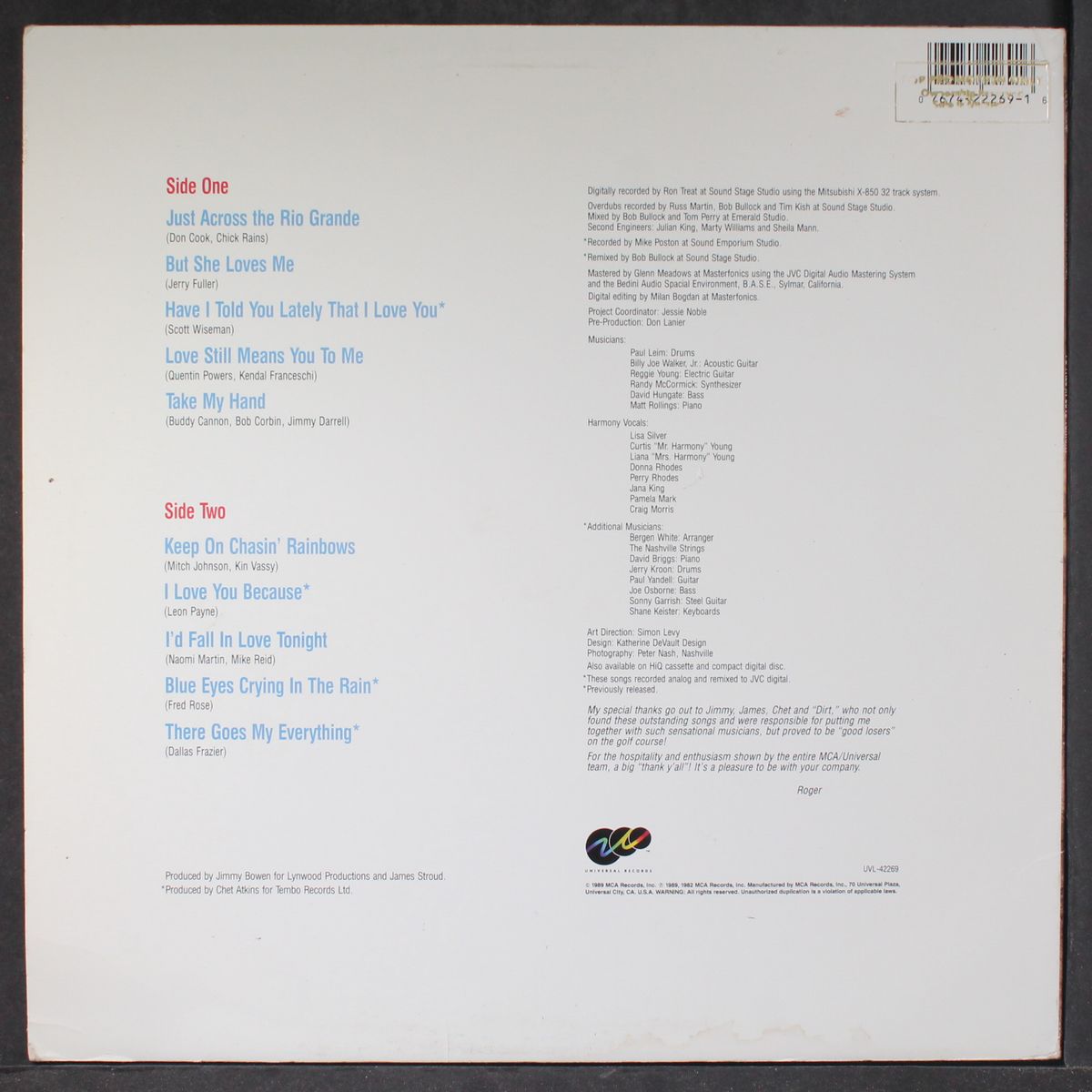 i'd fall in love tonight by ROGER WHITTAKER