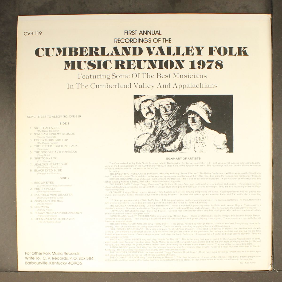 cumberland valley 1978 folk music reunion by VARIOUS